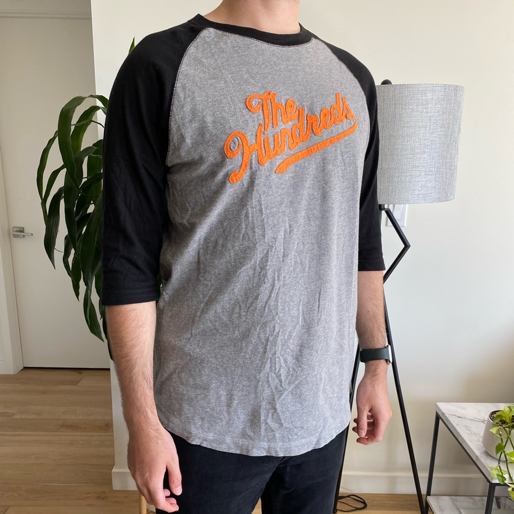 The Hundreds: Black & Gray Baseball T-Shirt